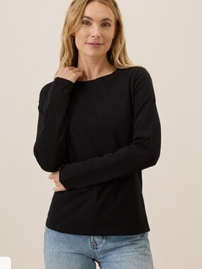 PACT classic organic cotton Black Long Sleeve Tee